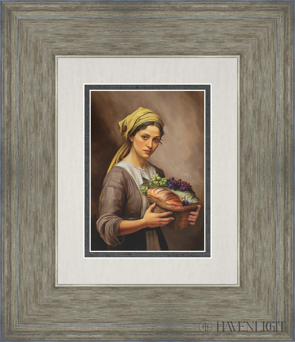 She Who Waited On The Lord Open Edition Print / 5 X 7 Gray 12 3/4 14 Art