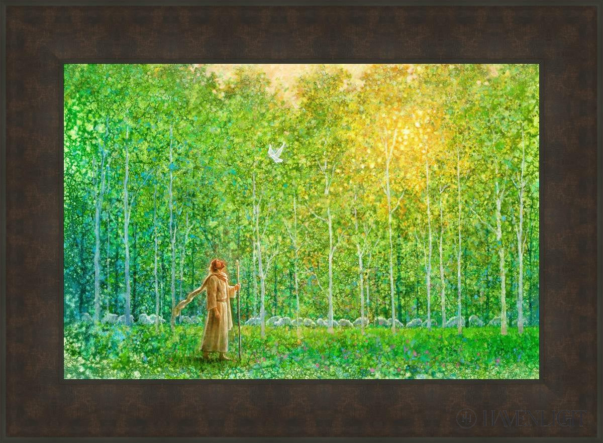 Shepherd Of My Heart Open Edition Canvas / 30 X 20 Bronze Frame 37 3/4 27 Art