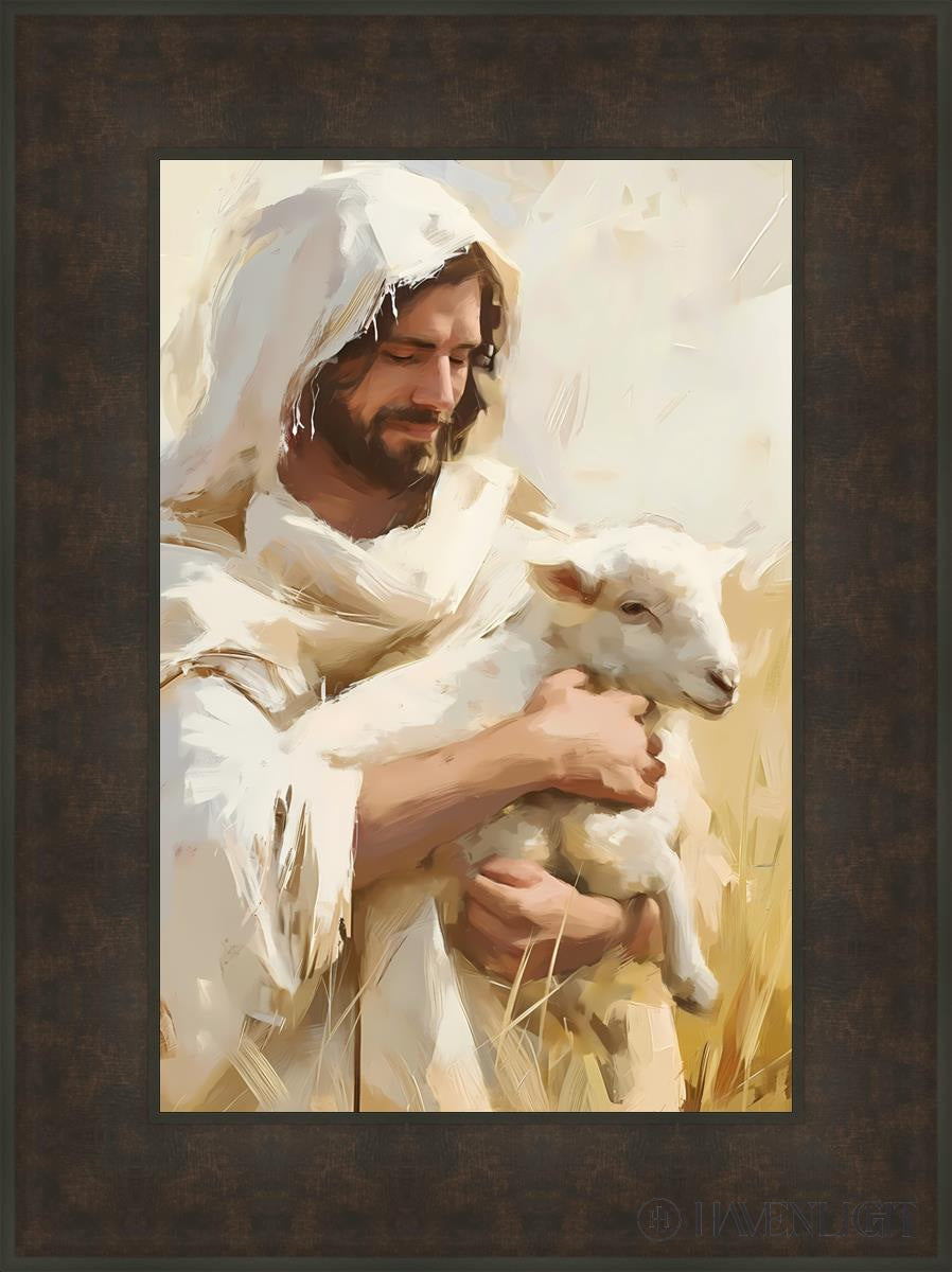 Shepherd Of My Soul Open Edition Canvas / 16 X 24 Bronze Frame 23 3/4 31 Art