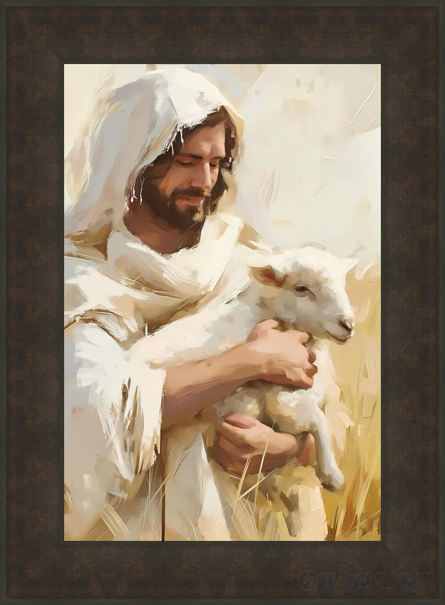 Shepherd Of My Soul Open Edition Canvas / 20 X 30 Bronze Frame 27 3/4 37 Art