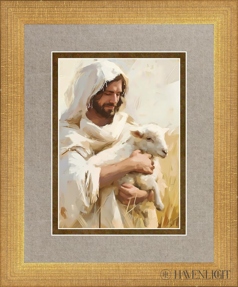 Shepherd Of My Soul Open Edition Print / 5 X 7 Matte Gold 9 3/4 11 Art