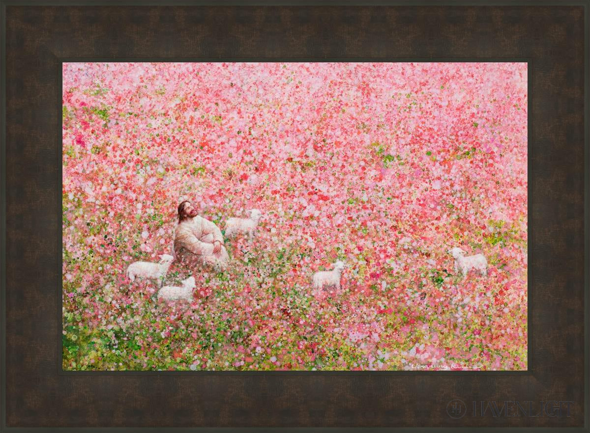 Shepherds Rest Open Edition Canvas / 30 X 20 Bronze Frame 37 3/4 27 Art