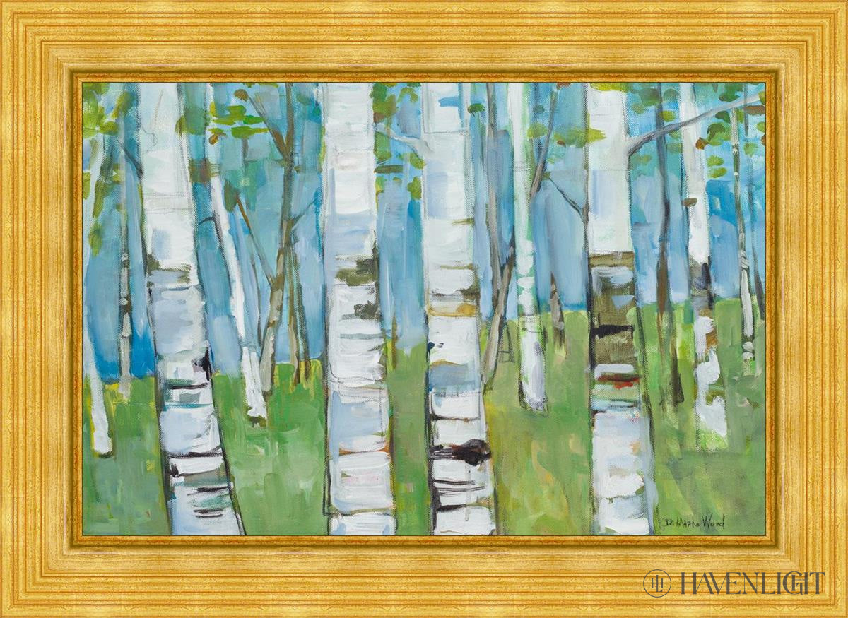 Spring Aspens Open Edition Canvas / 36 X 24 Gold Metal Leaf 44 3/8 32 Art