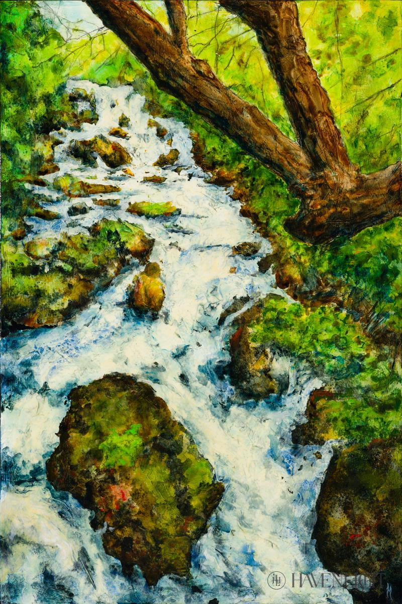 Summer Cascade Open Edition Canvas / 12 X 18 Rolled In Tube Art
