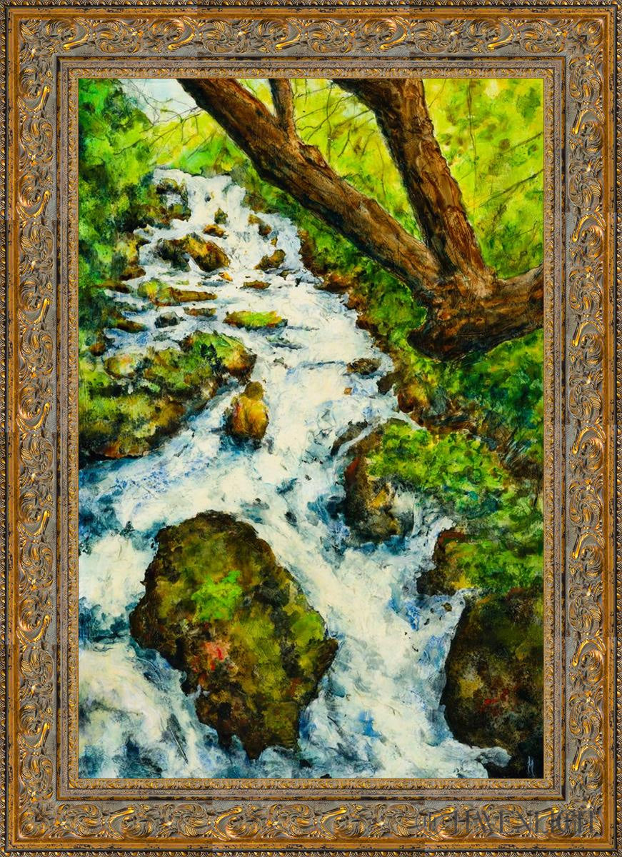 Summer Cascade Open Edition Canvas / 24 X 36 Gold 31 3/4 43 Art