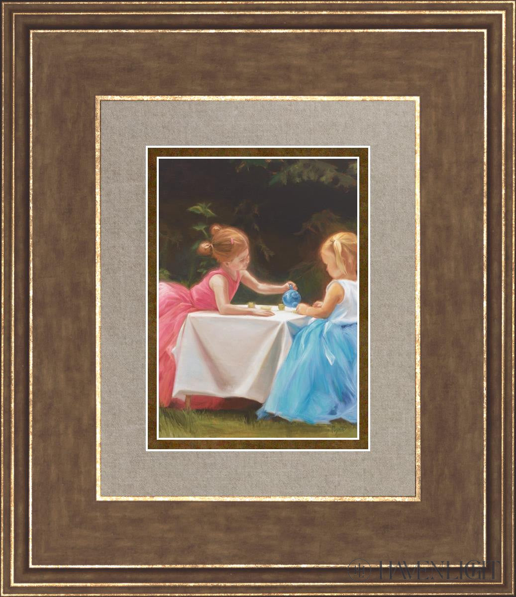 Tea For Two Open Edition Print / 5 X 7 Gold 12 3/4 14 Art