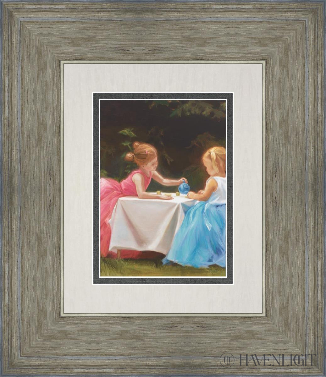 Tea For Two Open Edition Print / 5 X 7 Gray 12 3/4 14 Art