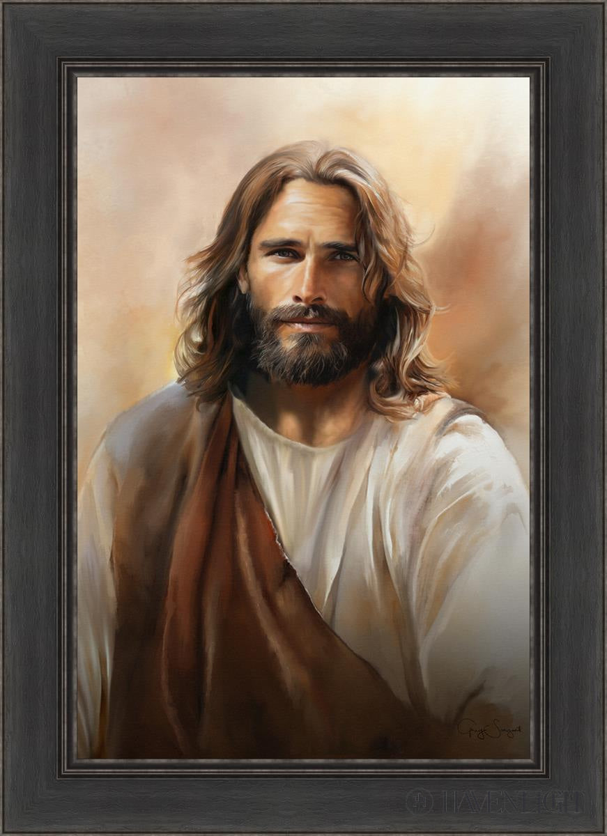 The Compassionate Christ Open Edition Canvas / 20 X 30 Black 26 1/2 36 Art