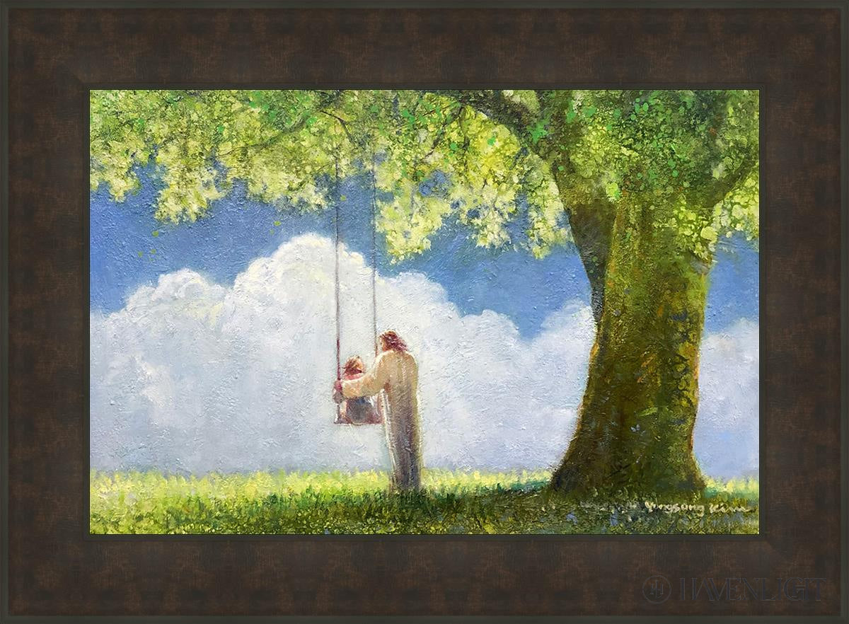 The Greatest In Kingdom Of Heaven Open Edition Canvas / 30 X 20 Bronze Frame 37 3/4 27 Art