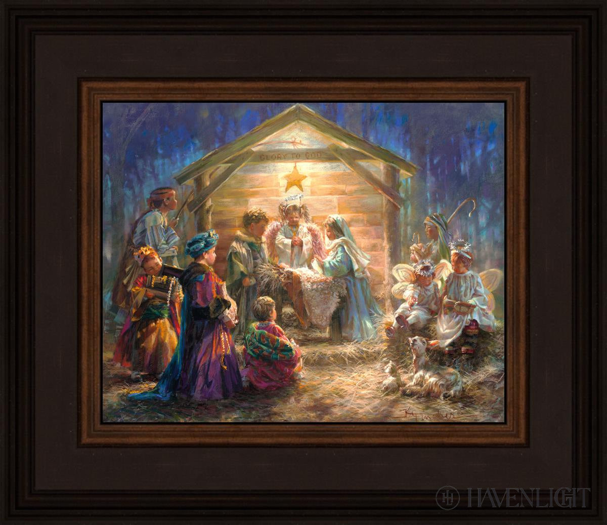 The Heart Of Christmas Open Edition Print / 10 X 8 Brown 14 3/4 12 Art