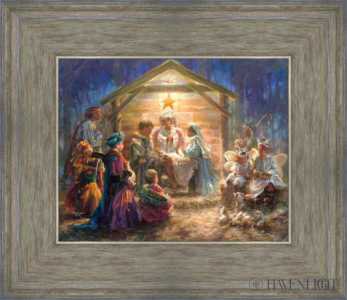 The Heart Of Christmas Open Edition Print / 10 X 8 Gray 14 3/4 12 Art