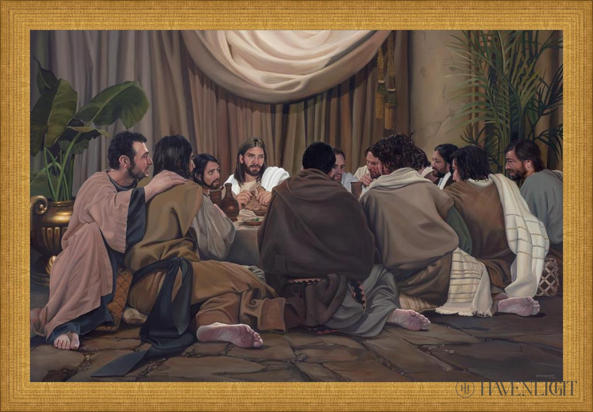 The Last Supper Open Edition Canvas / 18 X 12 Matte Gold 19 3/4 13 Art