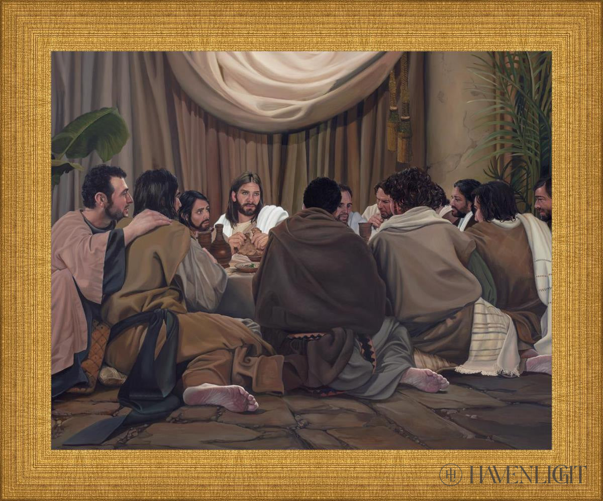 The Last Supper Open Edition Print / 10 X 8 Matte Gold 11 3/4 9 Art