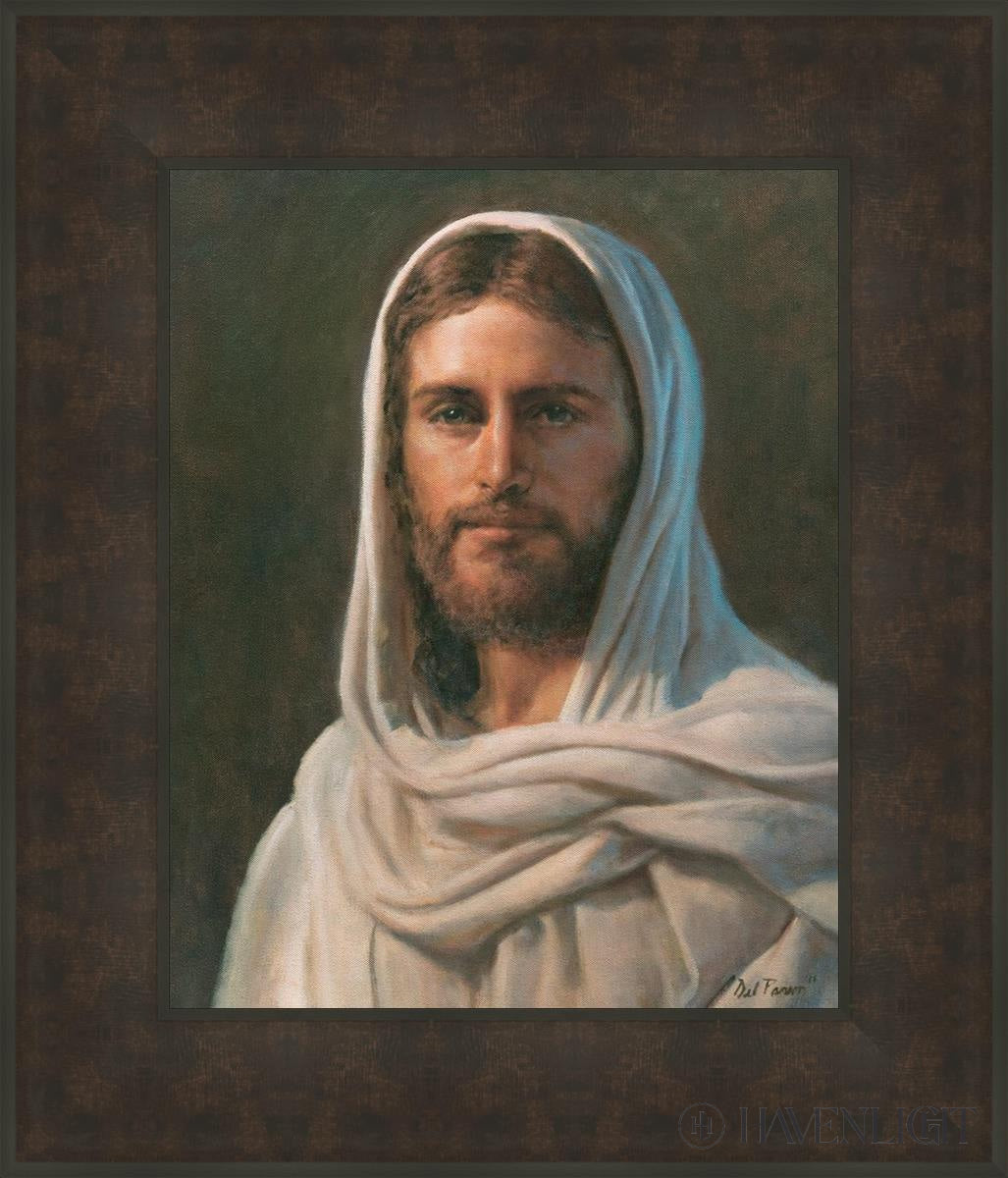 The Light Of Christ Open Edition Print / 16 X 20 Bronze Frame 23 3/4 27 Art