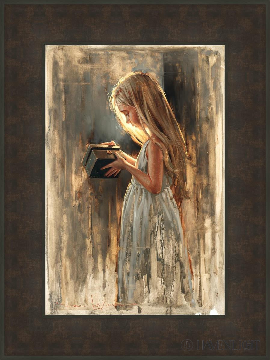 The Light Of Hope Open Edition Canvas / 16 X 24 Bronze Frame 23 3/4 31 Art