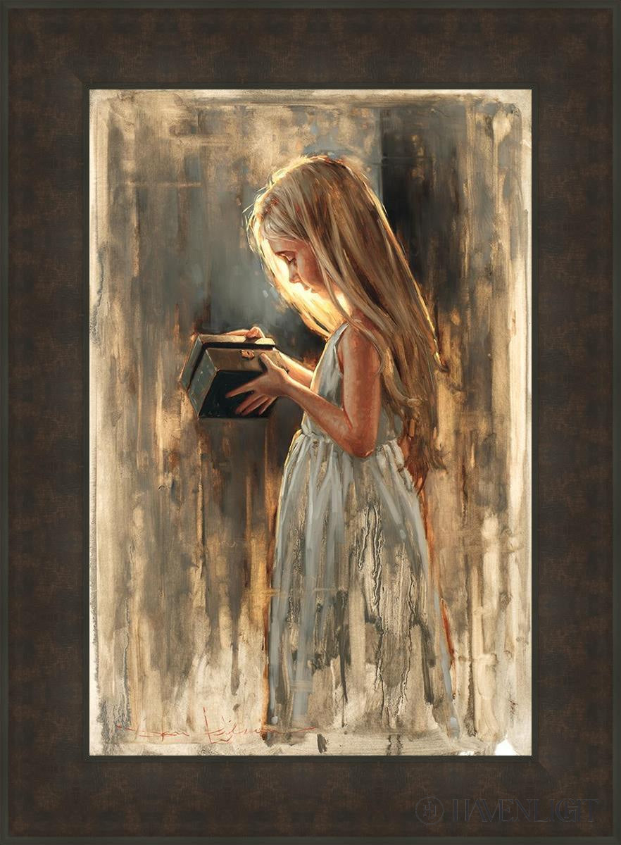 The Light Of Hope Open Edition Canvas / 20 X 30 Bronze Frame 27 3/4 37 Art