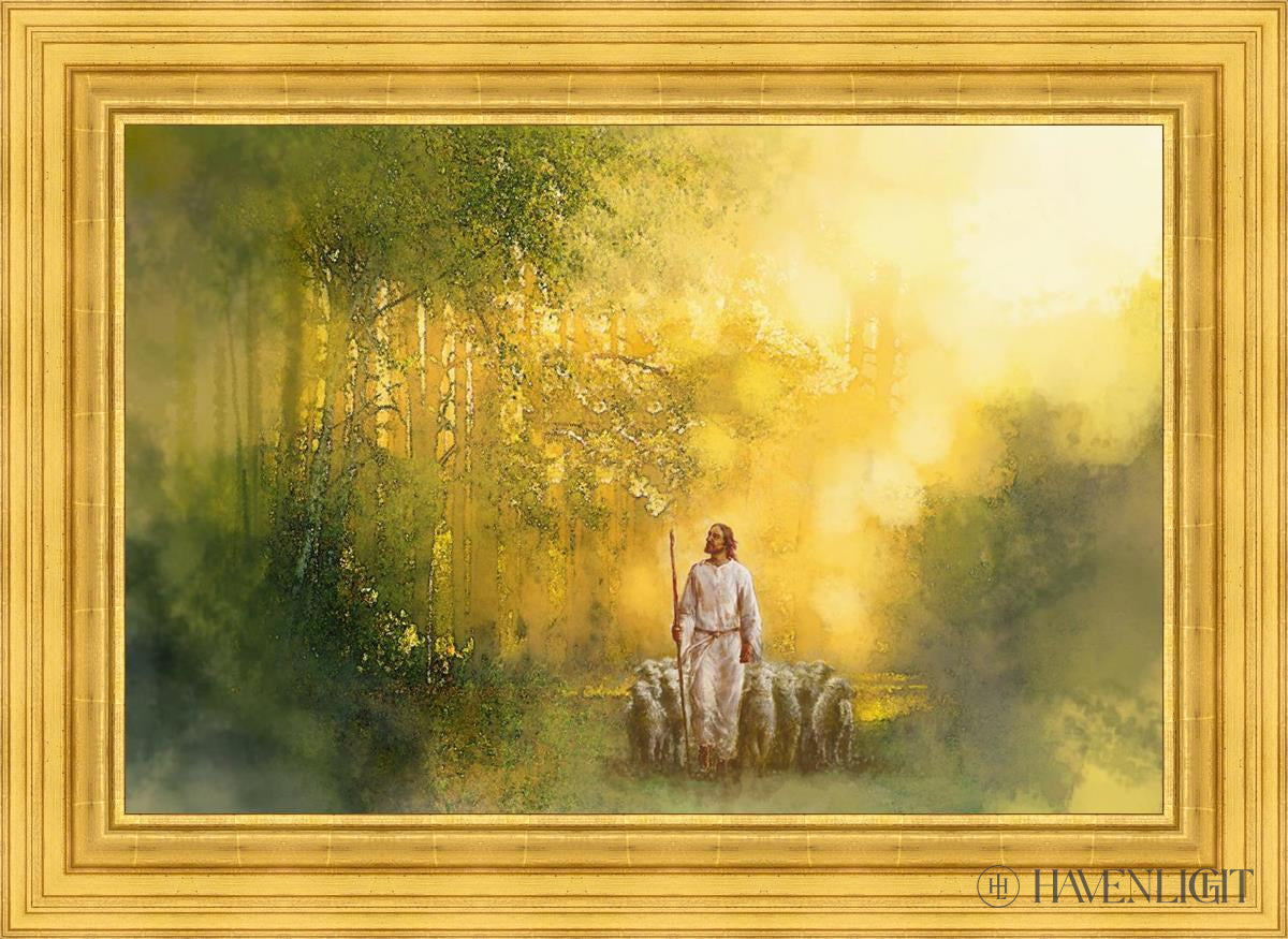 The Lord Is My Shepherd Open Edition Canvas / 36 X 24 22K Gold Leaf 44 3/8 32 Art