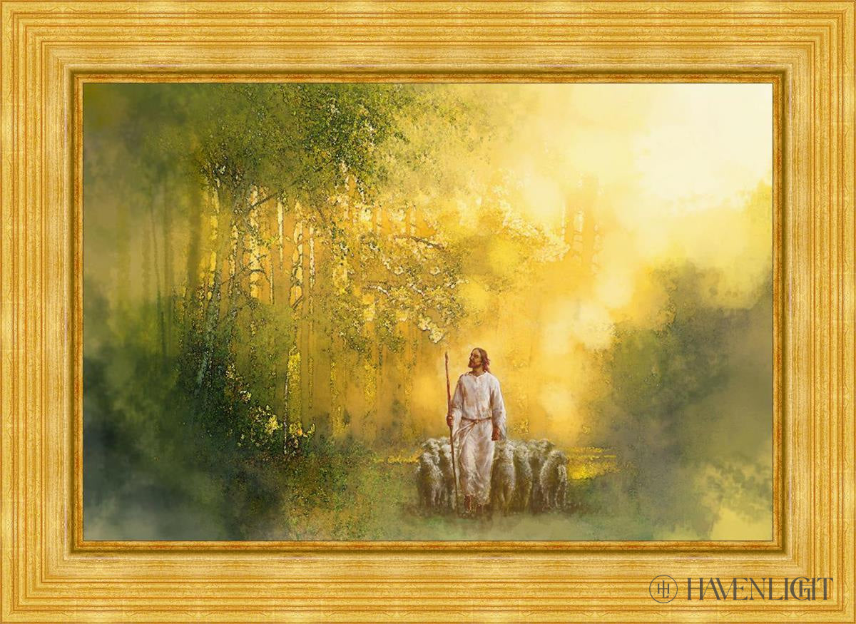 The Lord Is My Shepherd Open Edition Canvas / 36 X 24 Gold Metal Leaf 44 3/8 32 Art