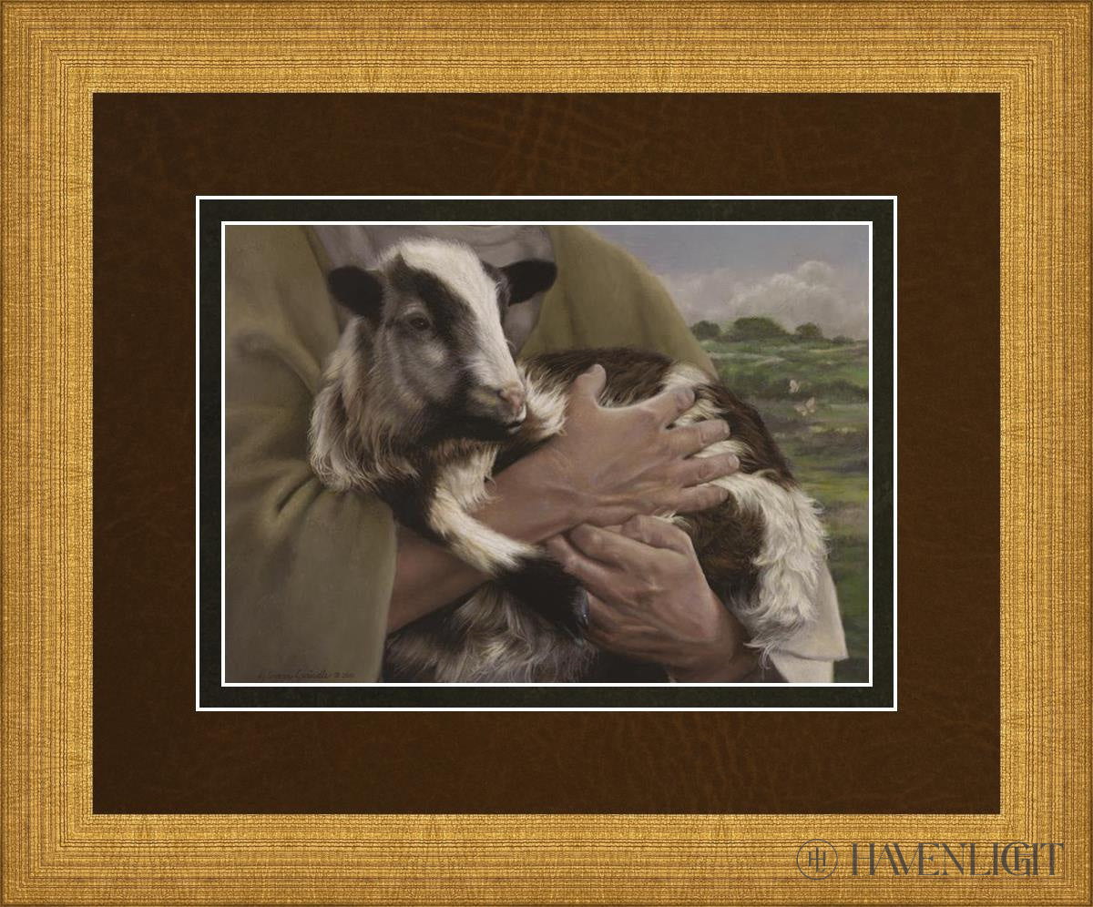 The Lost Sheep Open Edition Print / 7 X 5 Matte Gold 11 3/4 9 Art