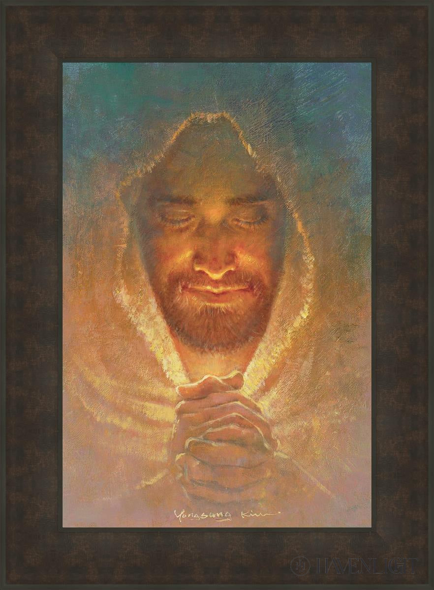 The Peace Of God Open Edition Canvas / 20 X 30 Bronze Frame 27 3/4 37 Art