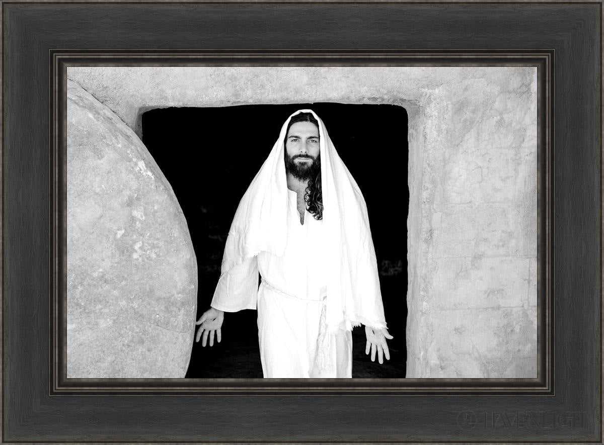 The Resurrected Christ Open Edition Canvas / 24 X 16 Black 30 1/2 22 Art