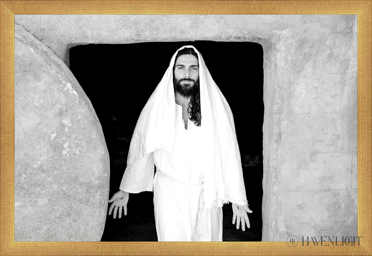 The Resurrected Christ Open Edition Canvas / 24 X 16 Matte Gold 25 3/4 17 Art