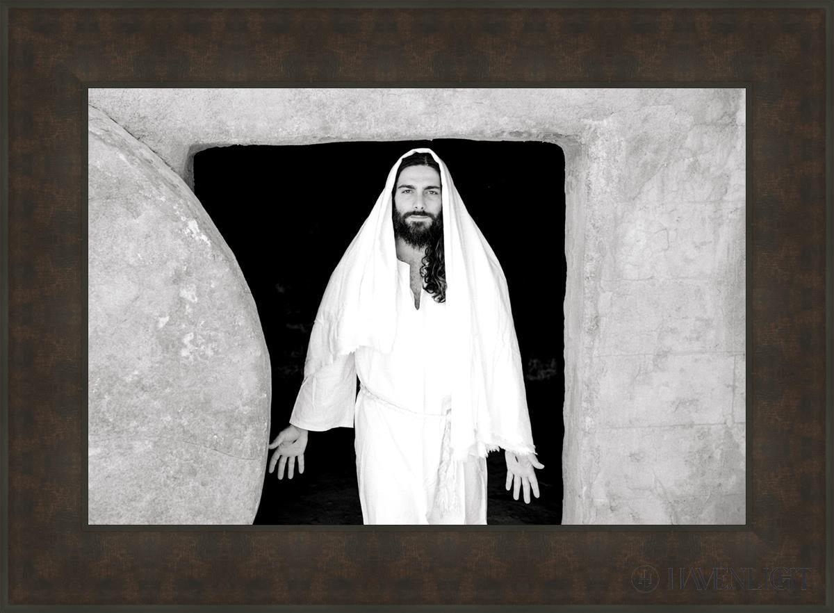 The Resurrected Christ Open Edition Canvas / 30 X 20 Bronze Frame 37 3/4 27 Art