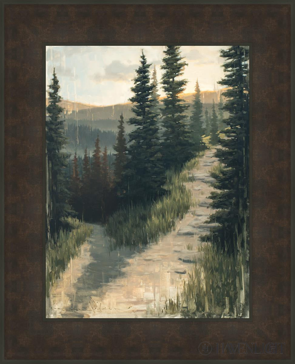 The Road Less Traveled Open Edition Canvas / 18 X 24 Bronze Frame 25 3/4 31 Art