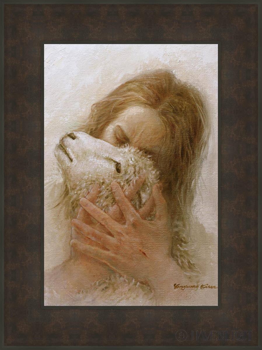 The Shepherds Embrace Open Edition Canvas / 16 X 24 Bronze Frame 23 3/4 31 Art