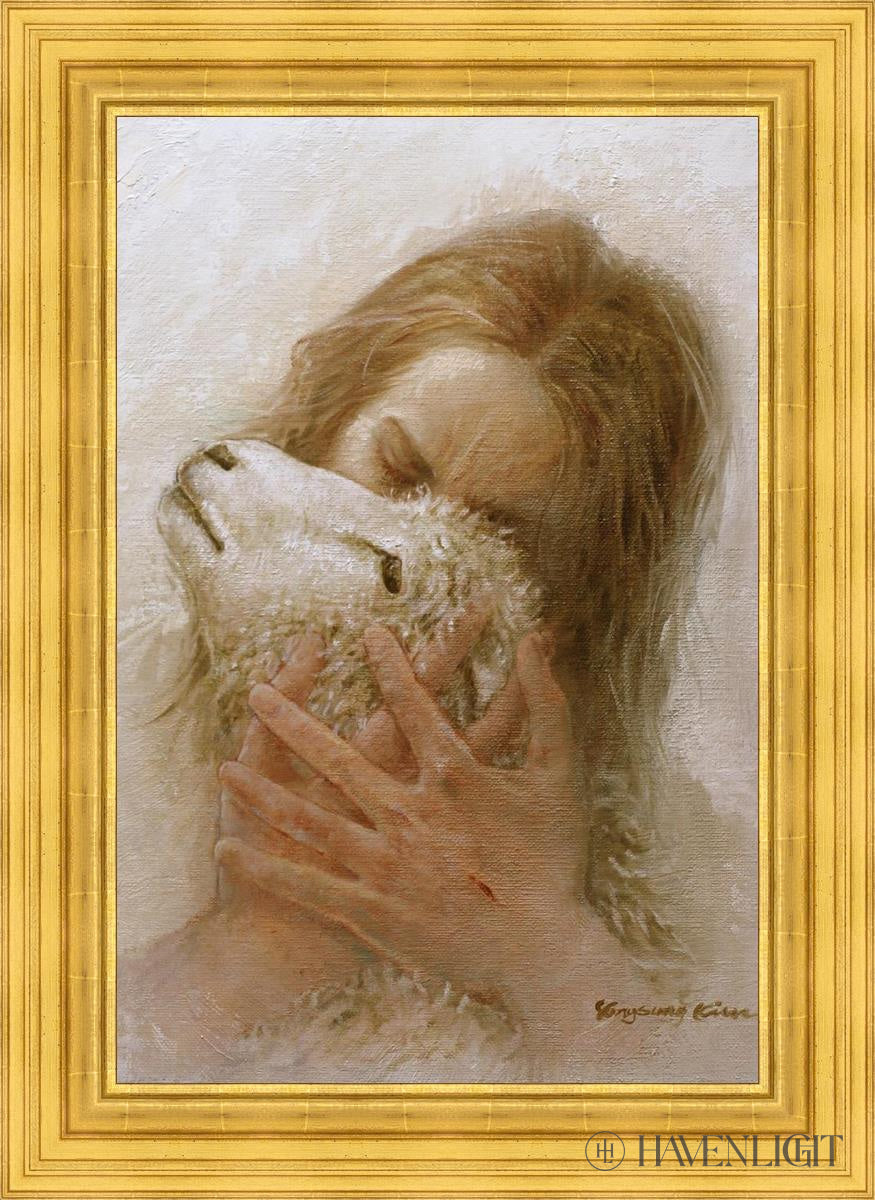 The Shepherds Embrace Open Edition Canvas / 24 X 36 22K Gold Leaf 32 3/8 44 Art