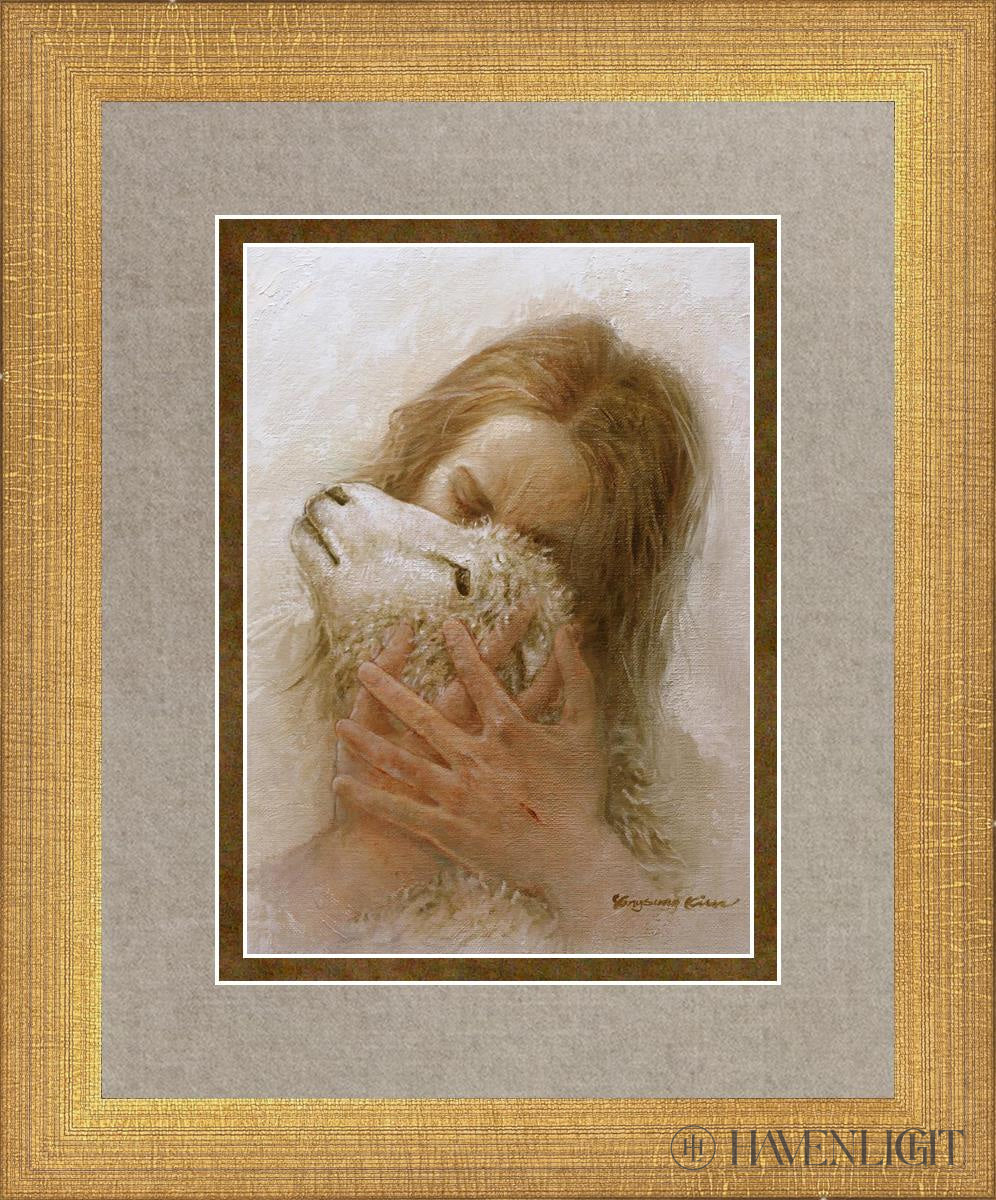 The Shepherds Embrace Open Edition Print / 5 X 7 Matte Gold 9 3/4 11 Art