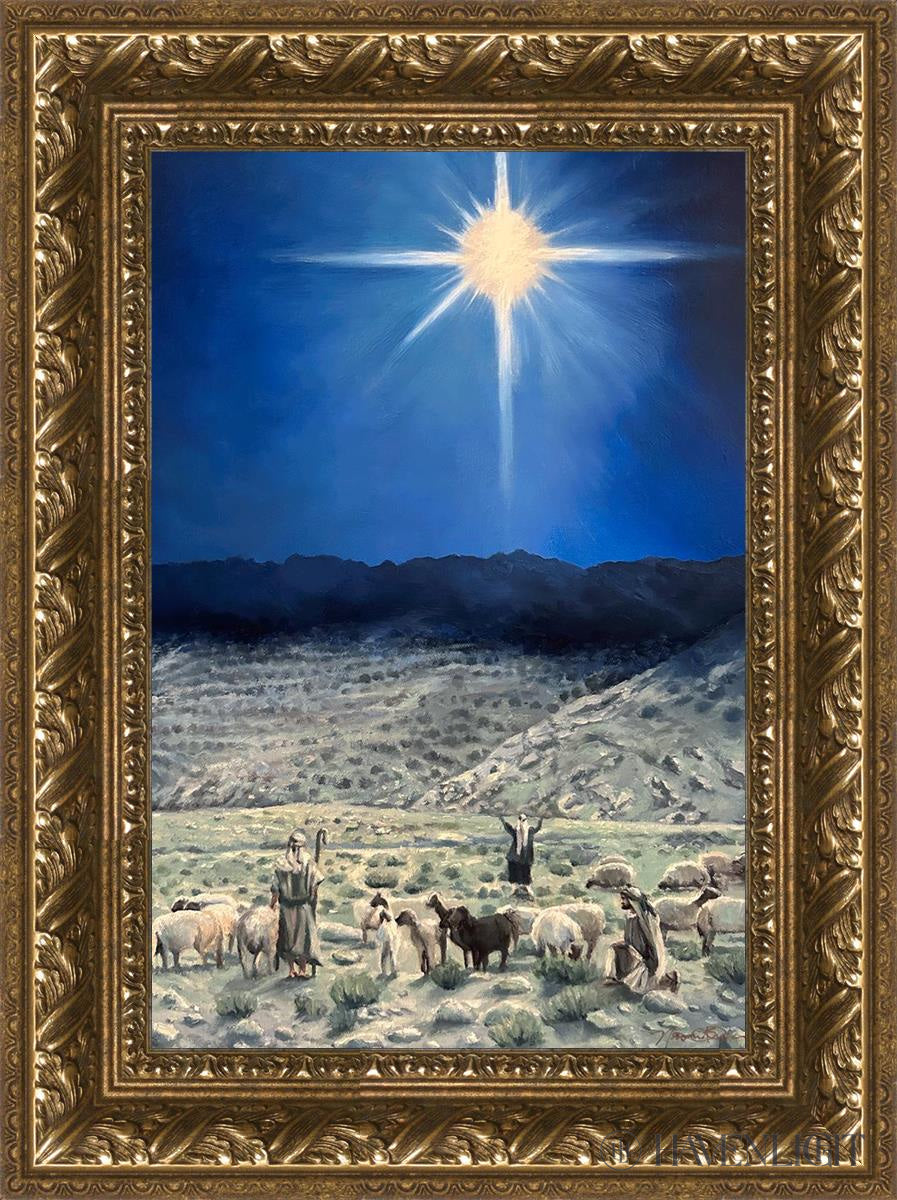 The Shepherds Rejoiced Open Edition Canvas / 12 X 18 Gold 17 3/4 23 Art