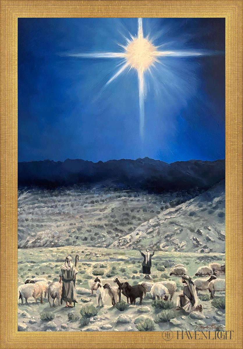 The Shepherds Rejoiced Open Edition Canvas / 12 X 18 Matte Gold 13 3/4 19 Art