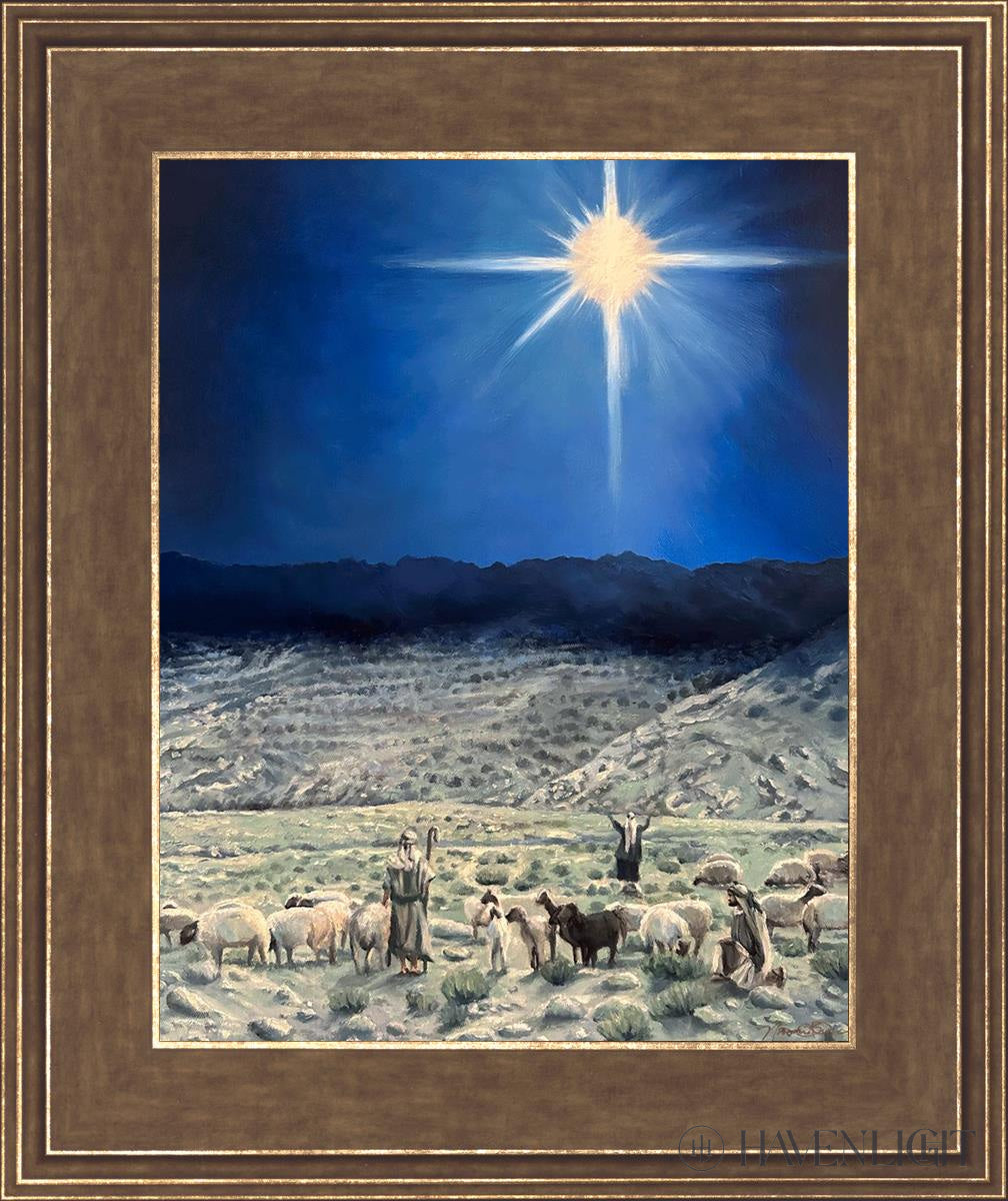 The Shepherds Rejoiced Open Edition Print / 11 X 14 Gold 15 3/4 18 Art