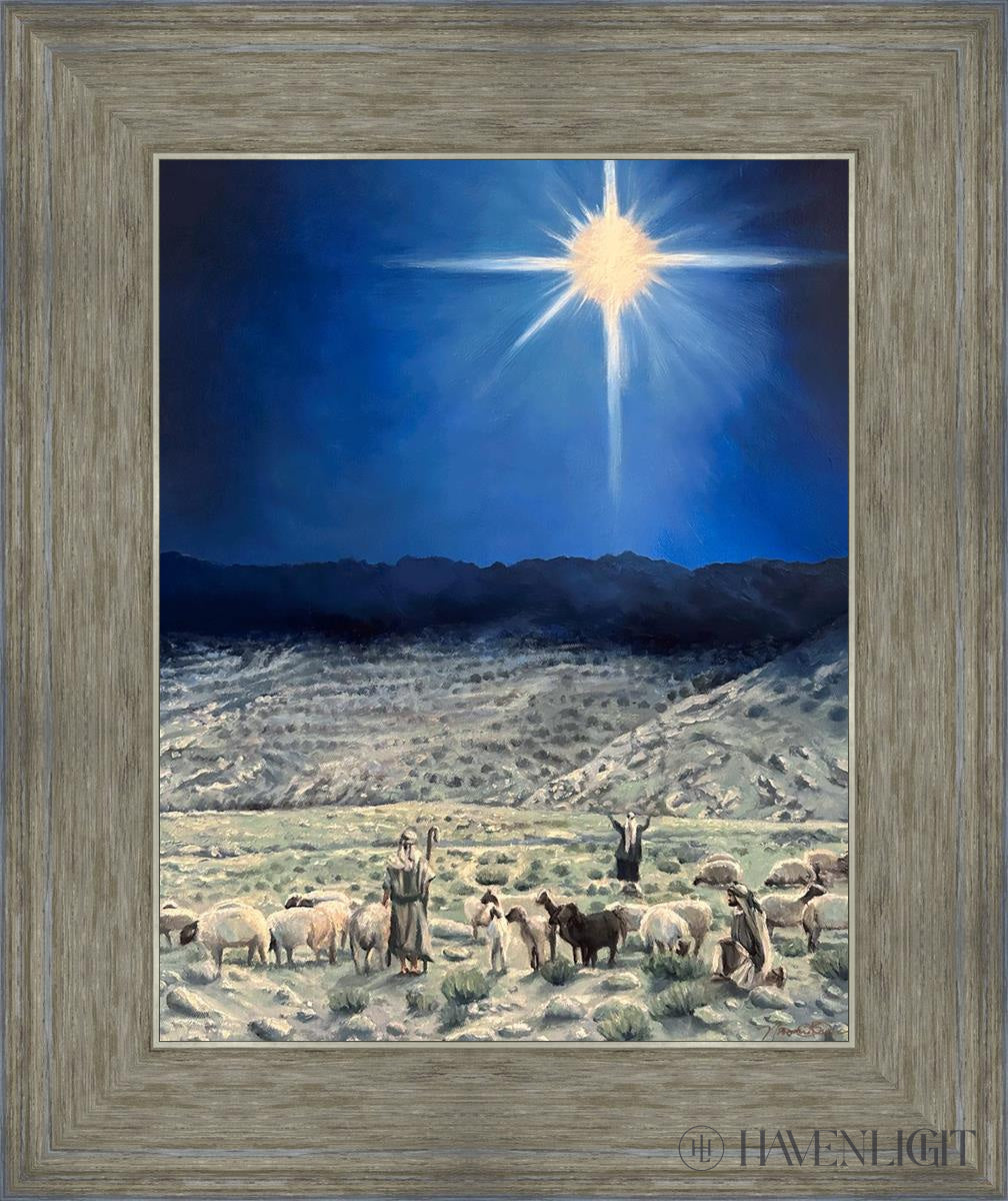 The Shepherds Rejoiced Open Edition Print / 11 X 14 Gray 15 3/4 18 Art