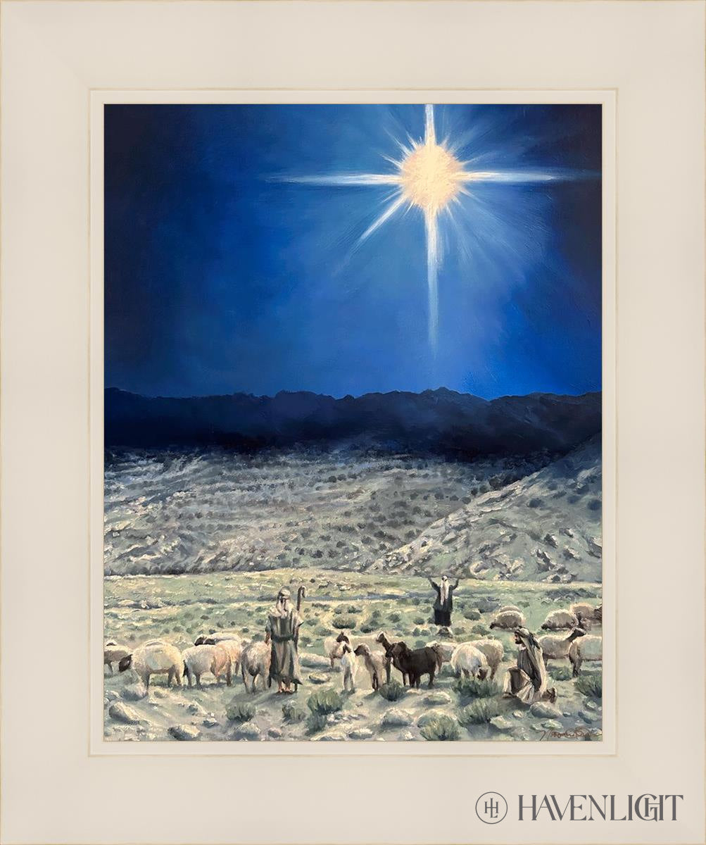 The Shepherds Rejoiced Open Edition Print / 11 X 14 White 15 1/4 18 Art