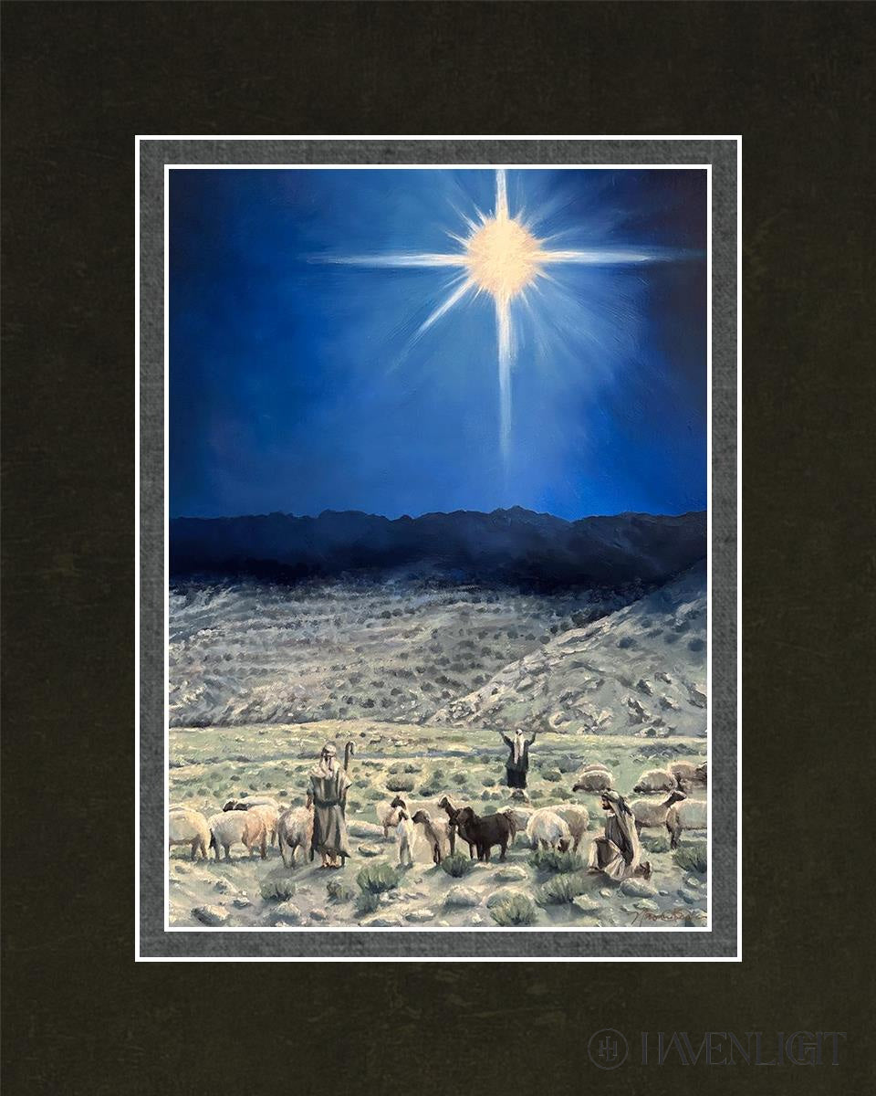 The Shepherds Rejoiced Open Edition Print / 5 X 7 Matted To 8 10 Art