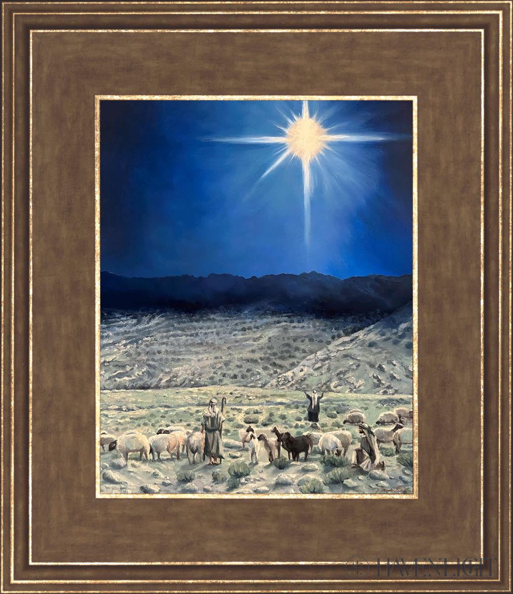 The Shepherds Rejoiced Open Edition Print / 8 X 10 Gold 12 3/4 14 Art