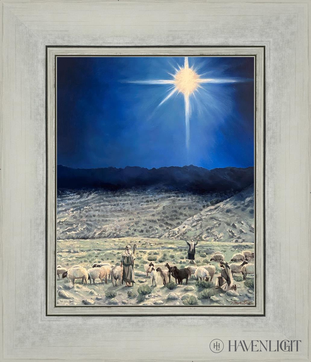 The Shepherds Rejoiced Open Edition Print / 8 X 10 Silver 12 1/4 14 Art