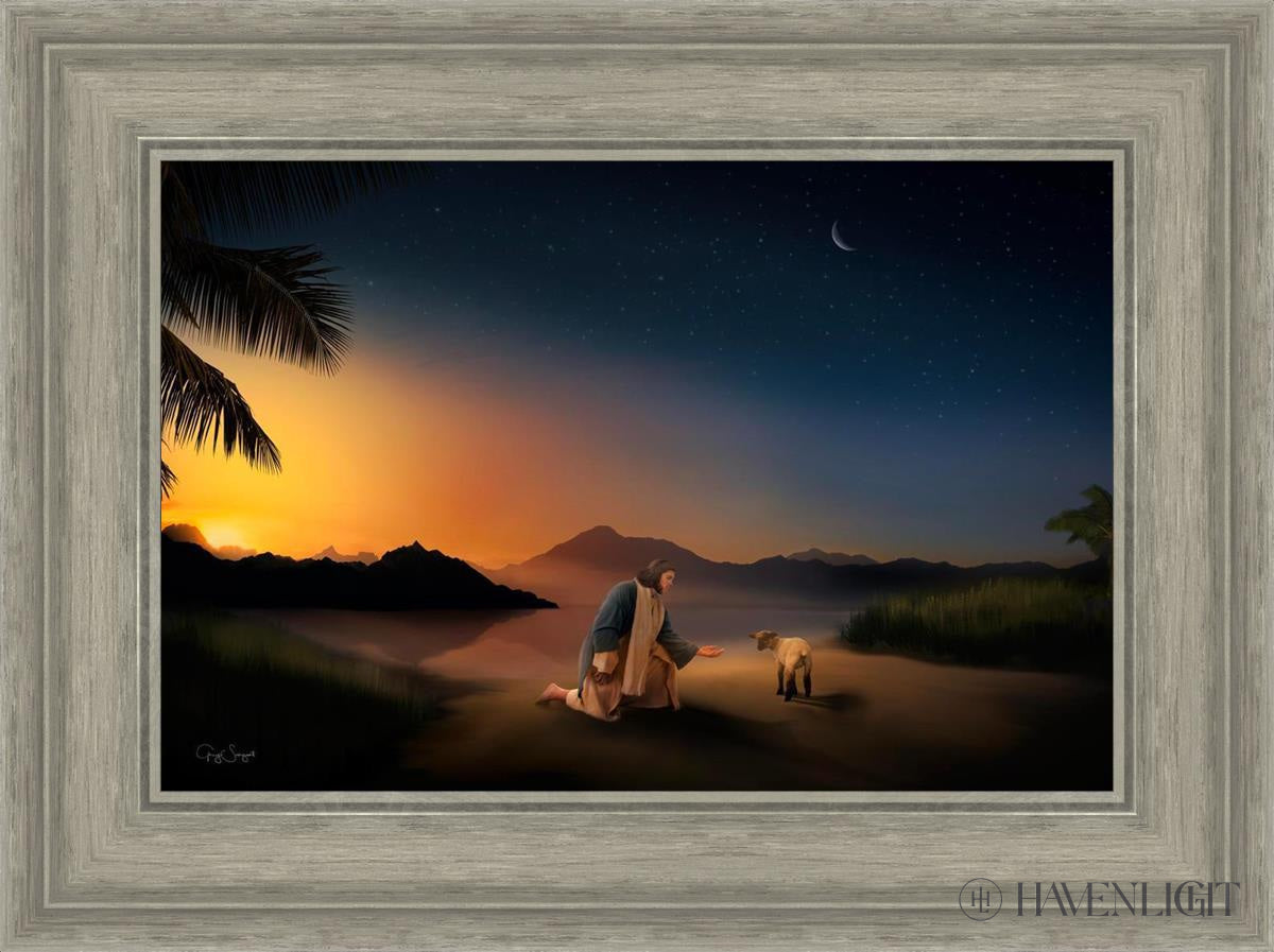 Time With The Lamb Open Edition Canvas / 18 X 12 Gray 23 3/4 17 Art
