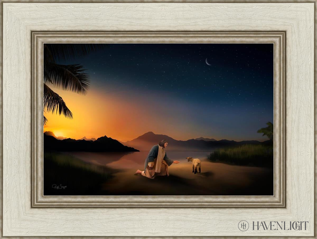 Time With The Lamb Open Edition Canvas / 18 X 12 Ivory 24 1/2 Art