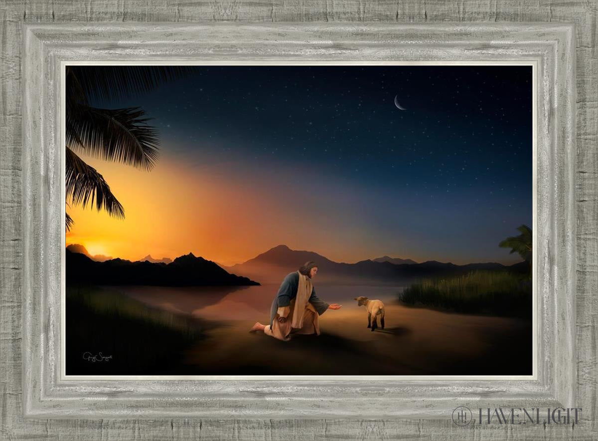 Time With The Lamb Open Edition Canvas / 18 X 12 Silver 22 3/4 16 Art