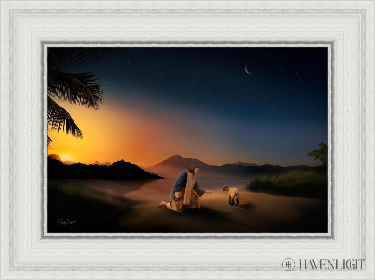 Time With The Lamb Open Edition Canvas / 18 X 12 White 23 3/4 17 Art