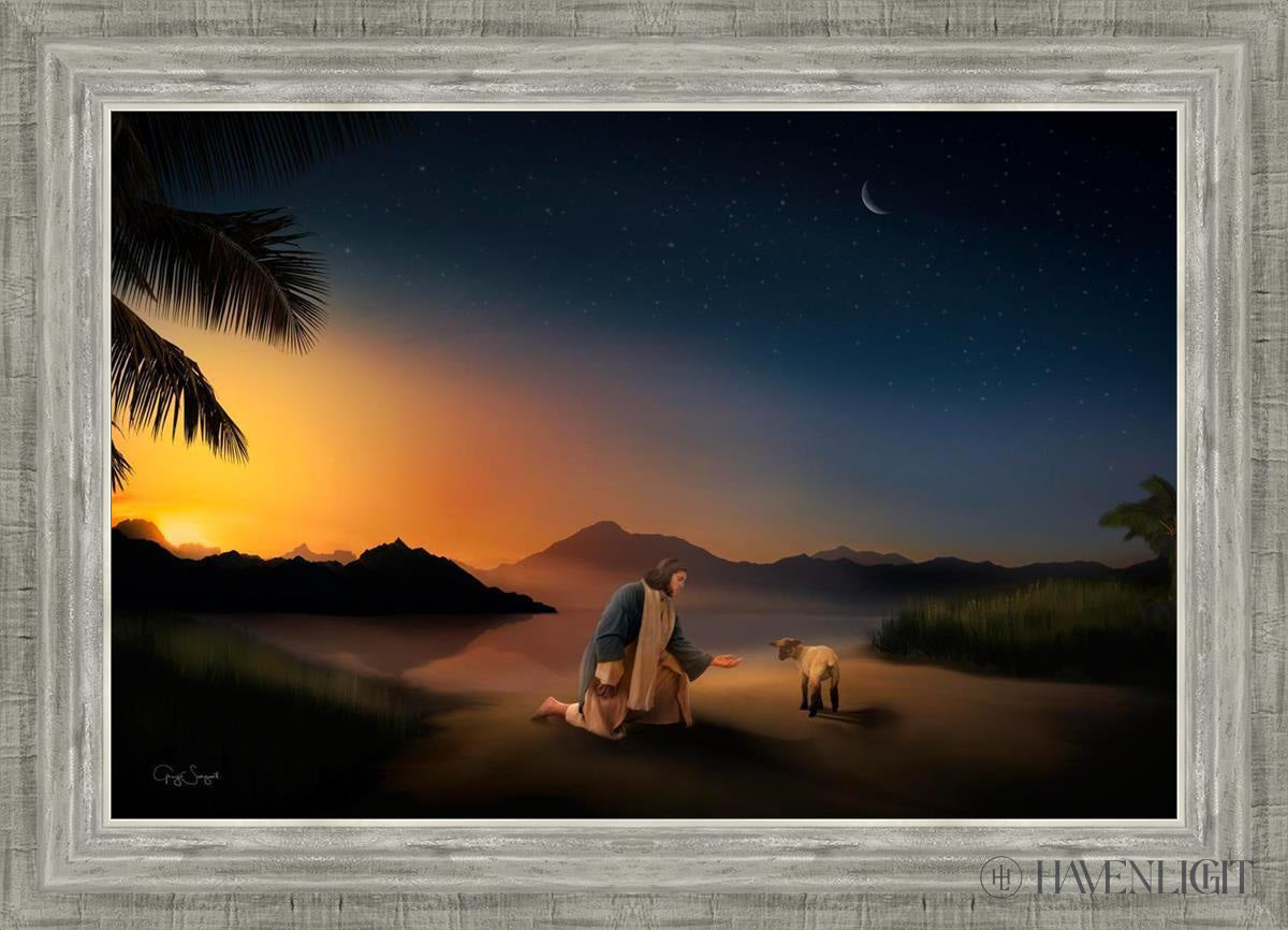 Time With The Lamb Open Edition Canvas / 24 X 16 Silver 28 3/4 20 Art