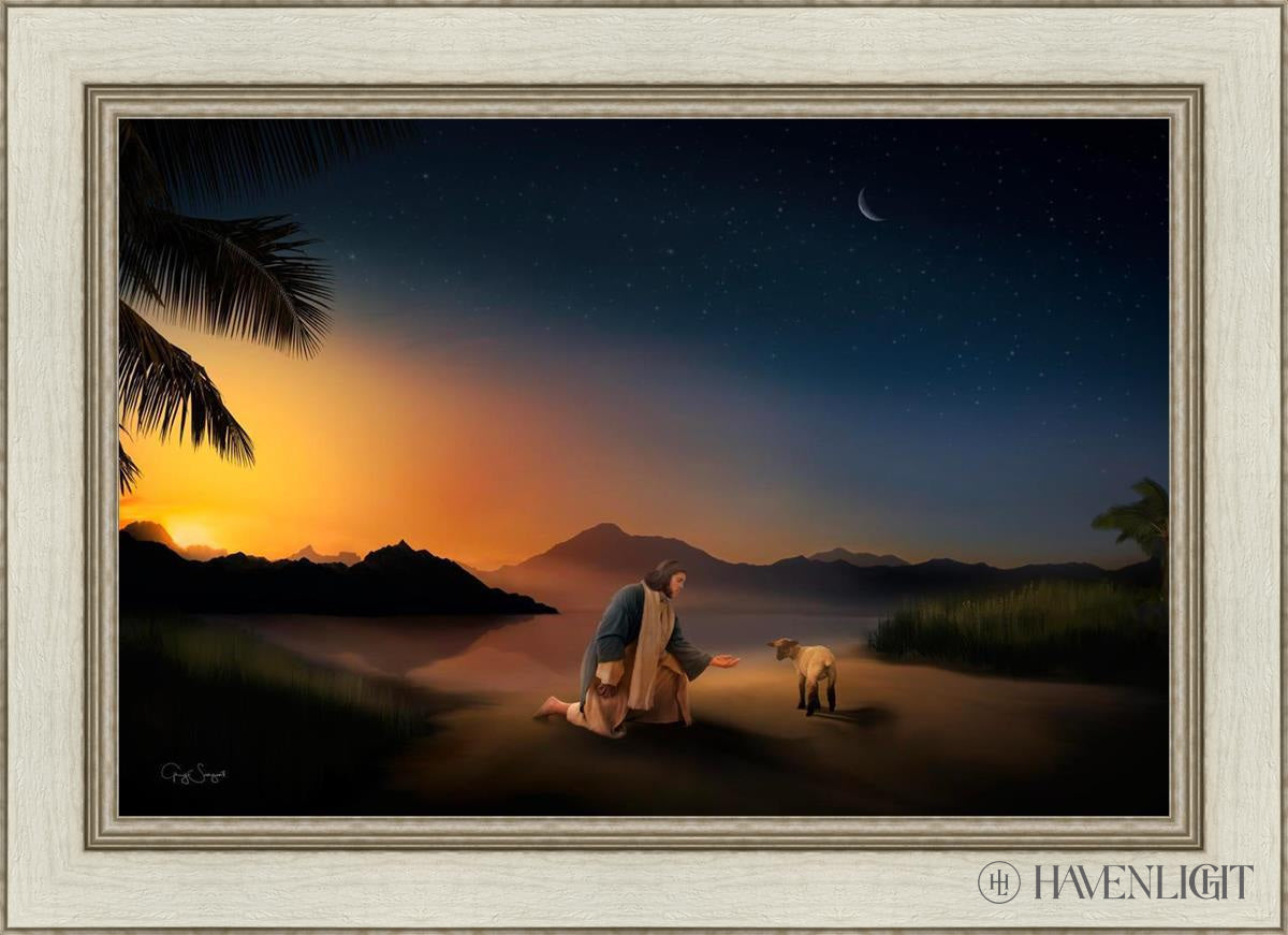 Time With The Lamb Open Edition Canvas / 30 X 20 Ivory 36 1/2 26 Art