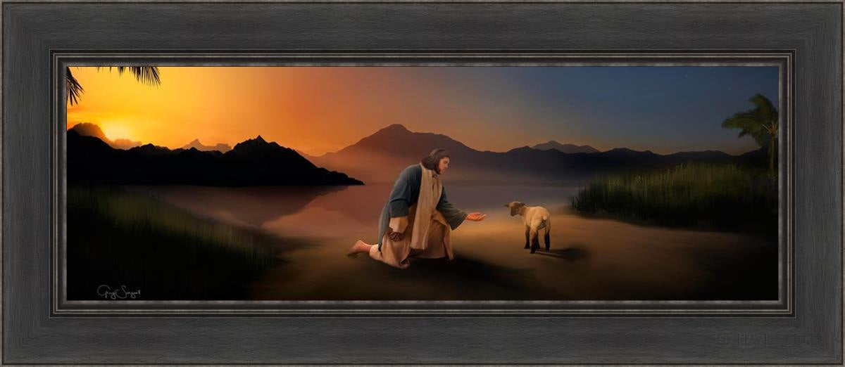 Time With The Lamb Open Edition Canvas / 36 X 12 Black 42 1/2 18 Art