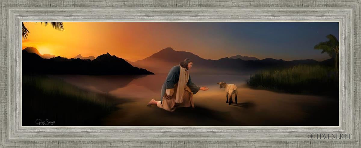 Time With The Lamb Open Edition Canvas / 36 X 12 Silver 40 3/4 16 Art