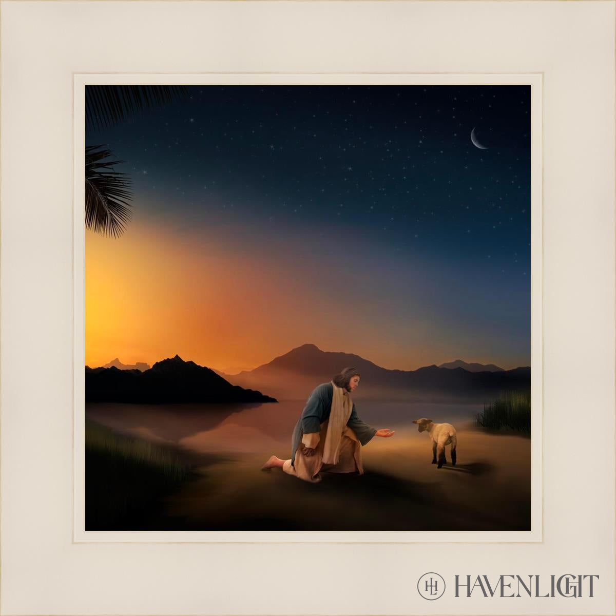 Time With The Lamb Open Edition Print / 12 X White 16 1/4 Art