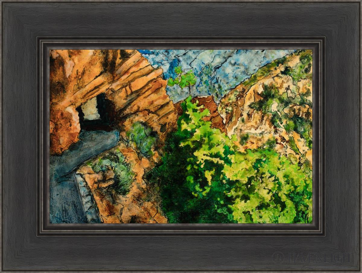 Timpanogos Cave Trail Open Edition Canvas / 18 X 12 Black 24 1/2 Art