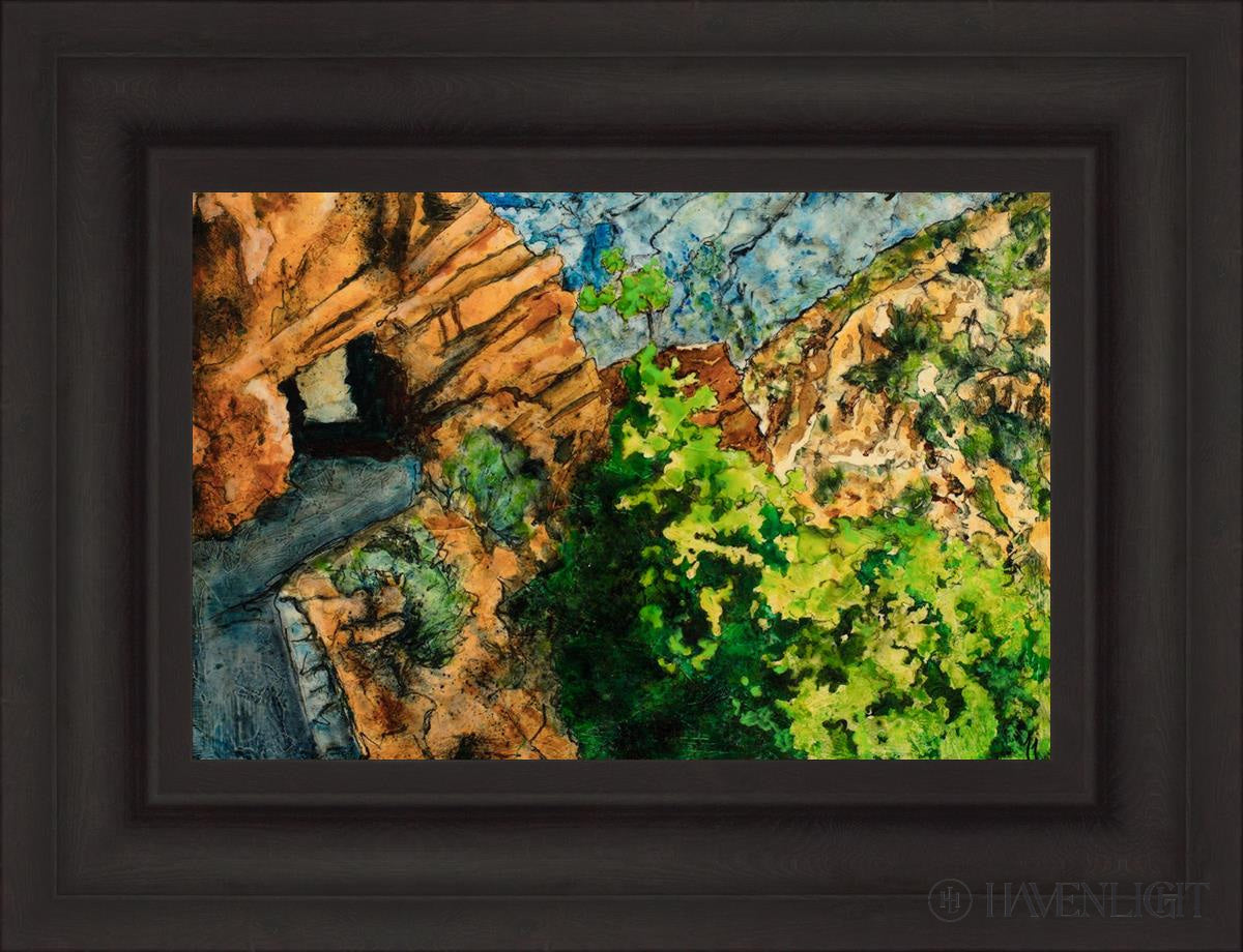 Timpanogos Cave Trail Open Edition Canvas / 18 X 12 Brown 25 3/4 19 Art